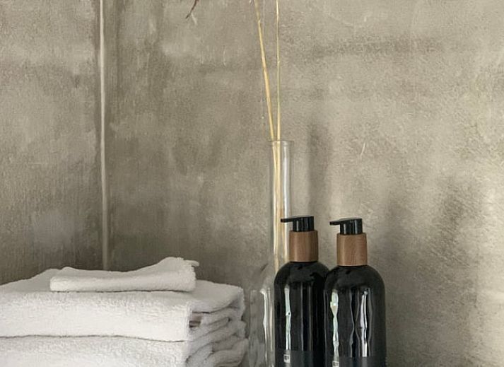 Luftaufnahme des Ferienhauses in Beilen, Zentral-Drenthe mit grossem Garten.