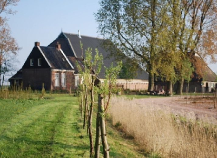 Gezellige open haard in de binnenruimte van Logement Doosje, bed and breakfast in Friesland.