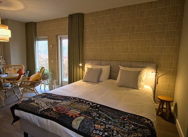 Cozy side garden of Holiday Home in Oldenzaal, Twente, with flowering hydrangeas and an inviting path.