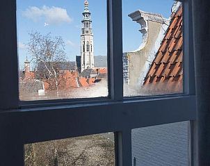 Uitzicht op Middelburg vanuit B&B Parijs aan de Kaai, Walcheren, schilderachtig.