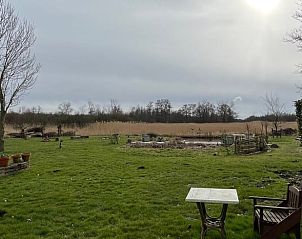 Prachtig uitzicht op de groene velden bij Vakantiehuis in Kalenberg, Overijssel, ideaal voor natuurliefhebbers.